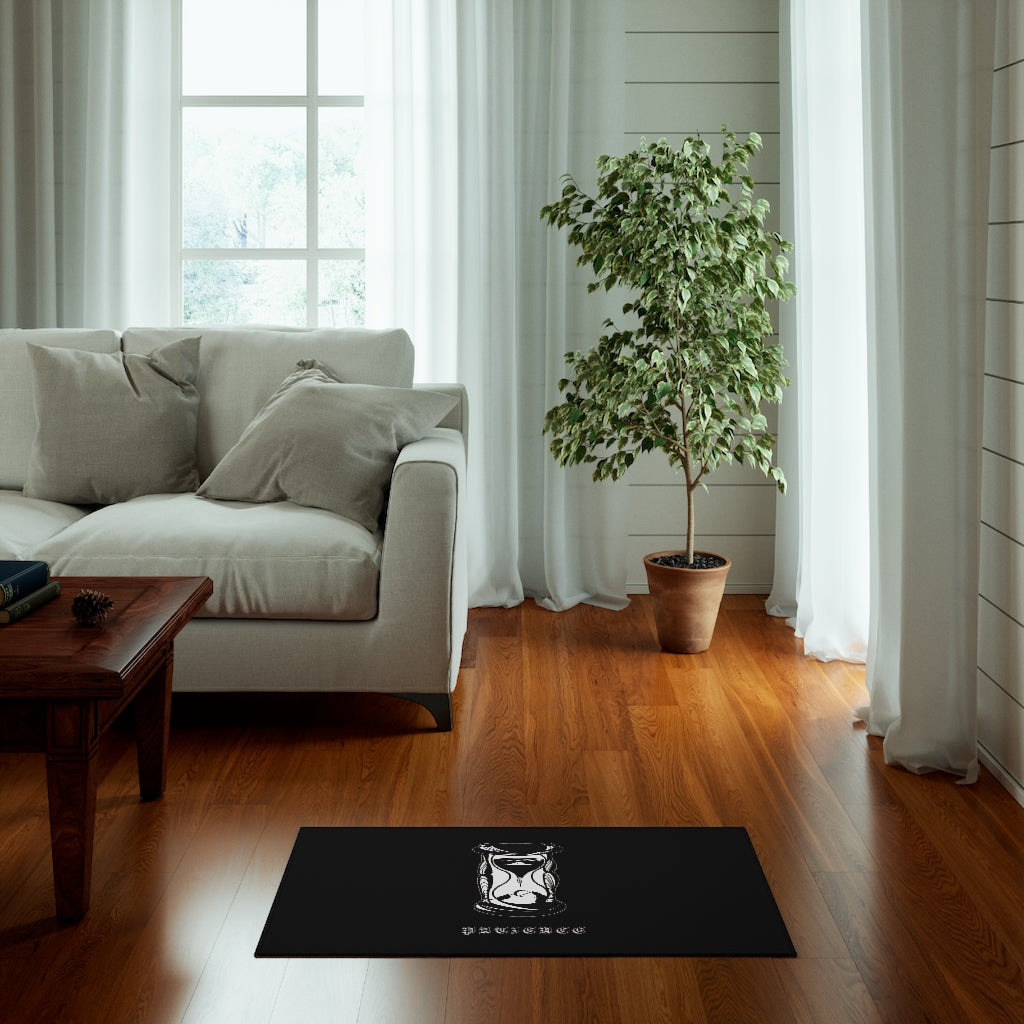 Black PATIENCE Dornier Rug - DyesByKaleb