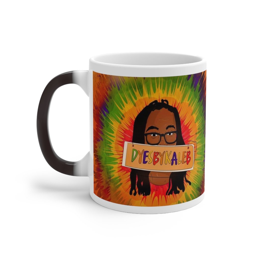 a coffee mug with a picture of a cat on it