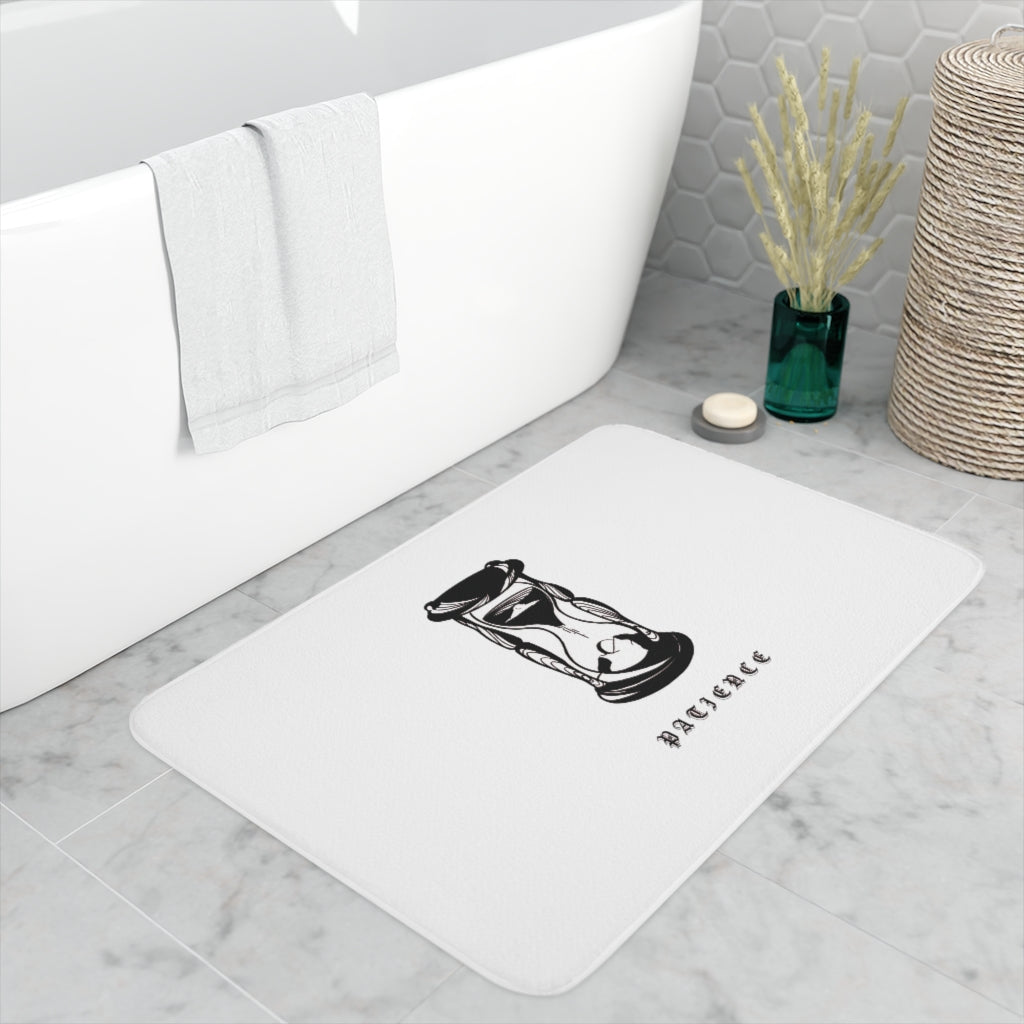 PATIENCE Memory Foam Bath Mat White - DyesByKaleb