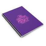 Load image into Gallery viewer, I&#39;m Happy You&#39;re Here Purple Spiral Notebook - Ruled Line - DyesByKaleb LLC
