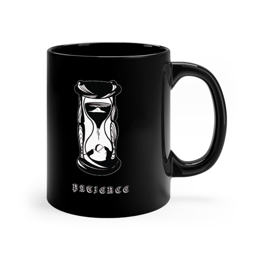 Black PATIENCE Mug - DyesByKaleb 