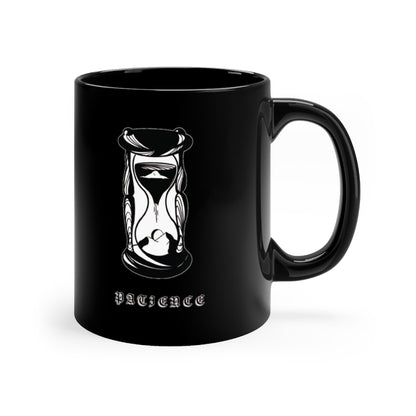 Black PATIENCE Mug - DyesByKaleb 
