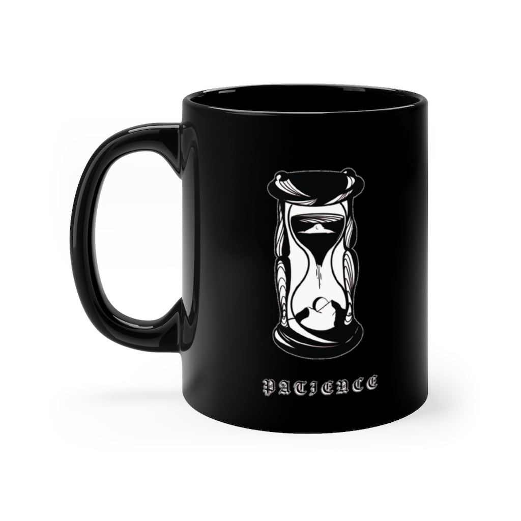 Black PATIENCE Mug - DyesByKaleb 