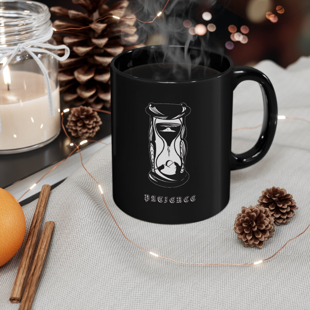 Black PATIENCE Mug - DyesByKaleb 