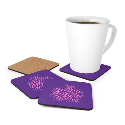I'm Happy You're Here Purple Coaster - DyesByKaleb 