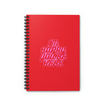 Load image into Gallery viewer, I&#39;m Happy You&#39;re Here Red Spiral Notebook - Ruled Line - DyesByKaleb LLC
