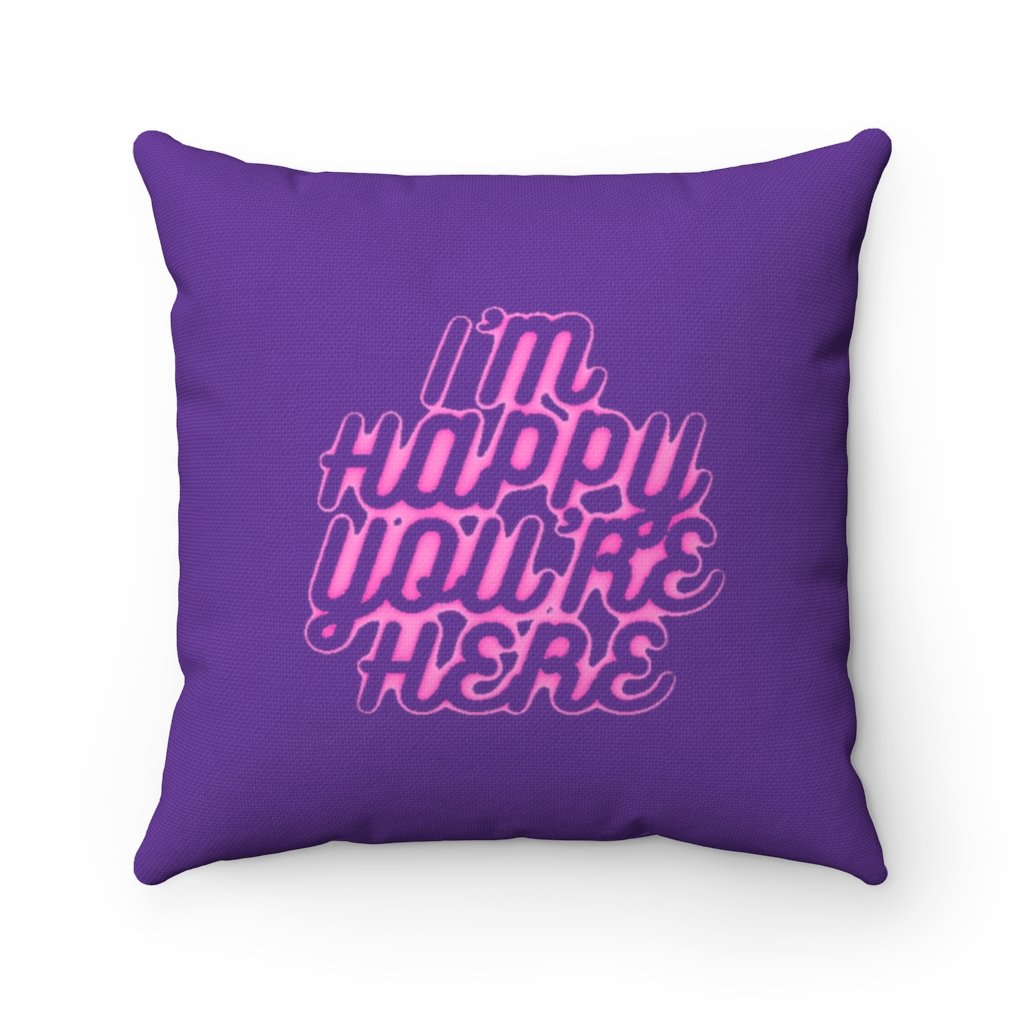 a purple pillow sitting on top of a purple pillow 