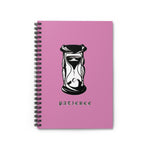 Load image into Gallery viewer, PATIENCE Spiral Notebook Pink - Ruled Line - DyesByKaleb 

