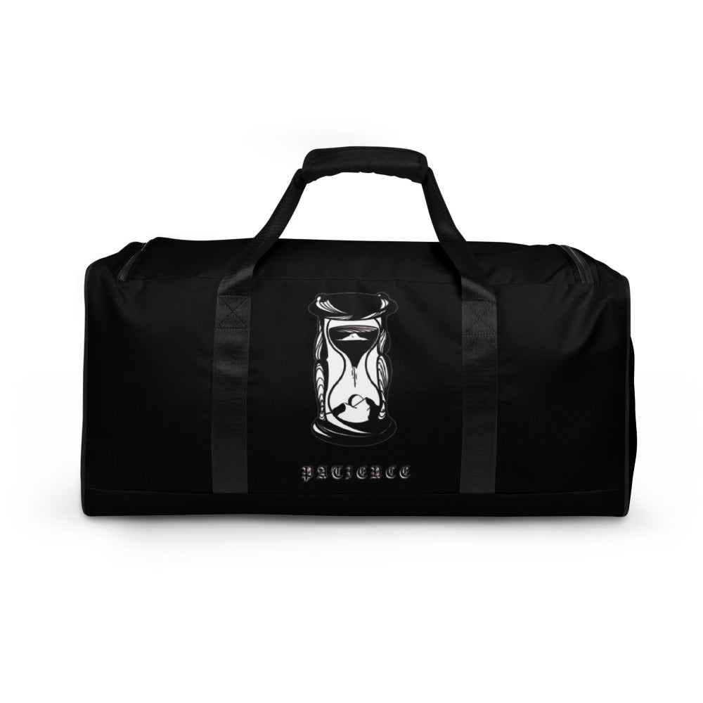 Black PATIENCE Duffle bag - DyesByKaleb 