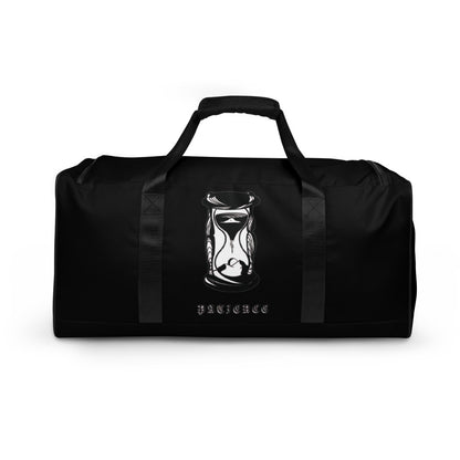 Black PATIENCE Duffle bag - DyesByKaleb 