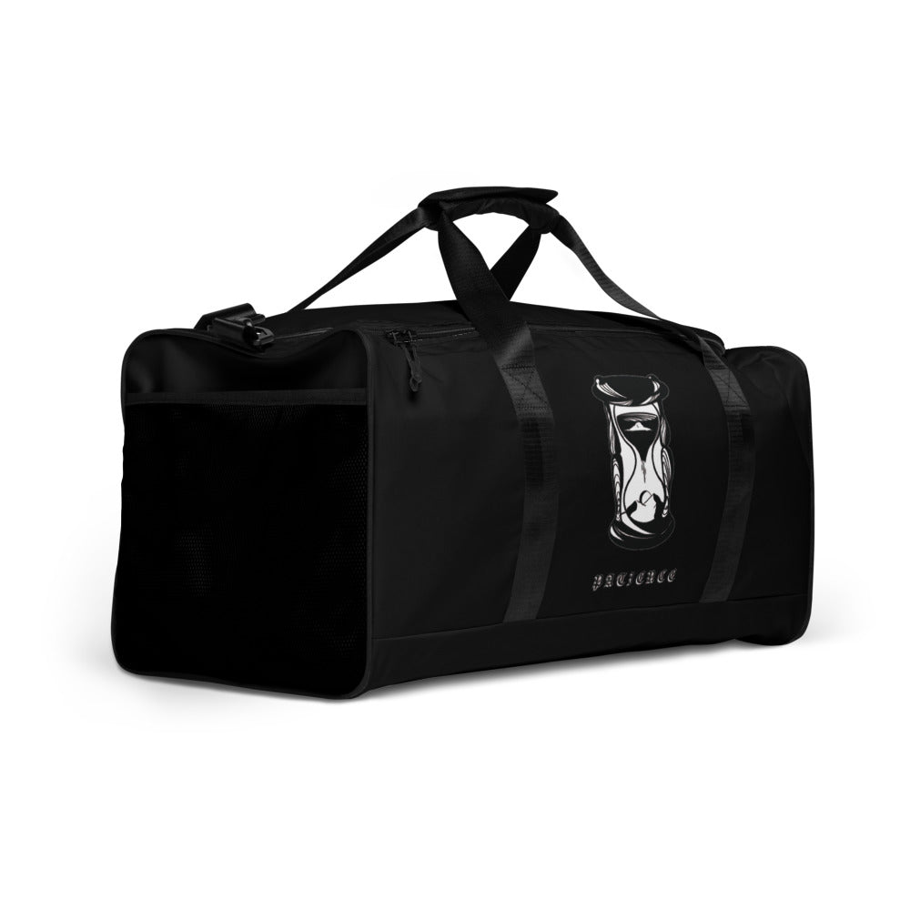 Black PATIENCE Duffle bag - DyesByKaleb 