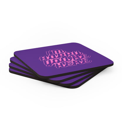 I'm Happy You're Here Purple Coaster - DyesByKaleb 