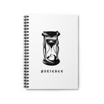 Load image into Gallery viewer, PATIENCE Spiral Notebook White - Ruled Line - DyesByKaleb 
