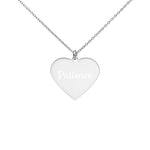 Load image into Gallery viewer, PATIENCE Engraved Heart Necklace - DyesByKaleb 
