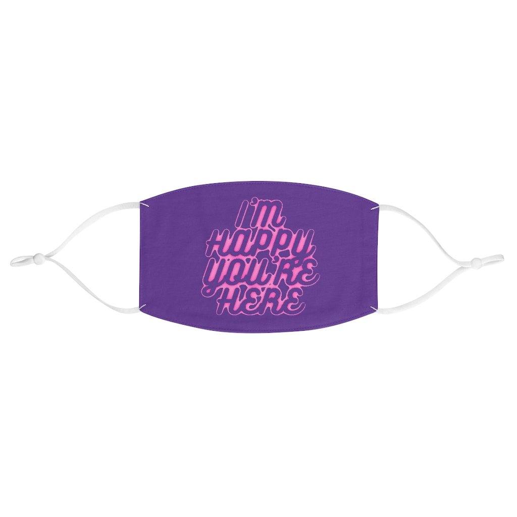 a close up of a pink and blue sign 