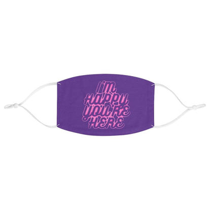 a close up of a pink and blue sign 