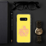 Load image into Gallery viewer, a yellow cell phone sitting on top of a table 
